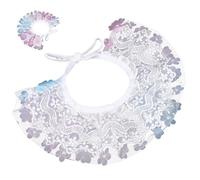 Healifty Adjustable Purple Lace Heart Scarf Cat Collar with Bow Decorative Dog Collar for Small Pets Wear-resistant Kitten Spring Floral Puppy Neck Accessory