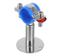 Healifty Adjustable Silver Clamp Hose with Clip Smooth Stainless Steel Strip Holder for Gas Tube and Water Pipe Suitable for Car and Machinery Equipment
