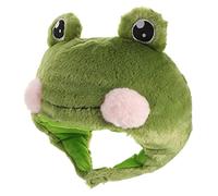 Healifty Adorable Plush Frog Hat for Adults Cartoon Animal Costume Headwear Fun Party Photo Prop Lightweight Comfortable Great Festivals Celebrations