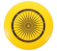 Healifty Aerodynamic Yellow Pe Flying Disc with Whirlwind Pattern and Smooth Edge, Resistant to Deformation and Improved Flight Stability, Outdoor Toss for Garden and Backyard Fun