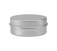 Healifty Aluminium Containers Jars with Lids, Round Metal Small Cream Tin Empty Travel Makeup can for Cosmetic Balm Lip