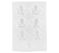 Healifty Angel-Shaped Silicone Resin Casting Mold for DIY Crafting and Bracelet Making, White 3D Cherub Mold for Craft Enthusiasts and Creative Resin Accessories