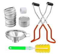 Healifty Anti-Scald Jar Clamp and Non-Slip Can Holder Set, Multipurpose Portable Canning Rack with Heat-Resistant Grip for Safe Jar Lifting, Kitchen Canning Accessories for Home Use