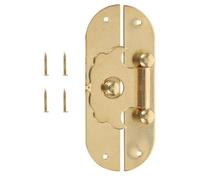 Healifty Antique Solid Brass Box Latch Hasp for Wooden Box Jewelry Box Buckle with Bright Copper Finish for Repairing Antique Box and Cabinet Locks