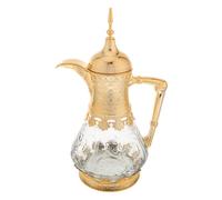 Healifty Arabic Glass Carafe Antique Style Water Pitcher with Spout for Iced Beverages Juice and Cold Drinks for Parties and Camping Ergonomic Design for Easy Pouring