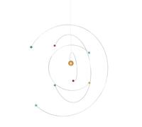 Healifty Atom Model Hanging Mobile for Room, Science Educational Space Decor with Dynamic Balance Design, Nordic Modern Hanging Mobile for Nursery and Classroom