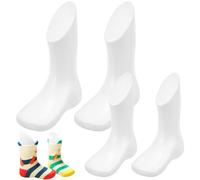 Healifty Baby Foot Mannequin 5.5 Inch Plastic Toddler Shoe Display Model Set of 4 Reusable Store Accessory for Socks Shoes