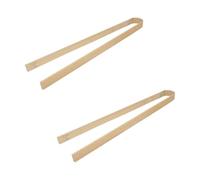 Healifty Bamboo Pet Waste Picker for Cleaning Dog's Poo and Other Messes like Leaves 2pcs Easy One-hand Operation and Comfortable to Hold, Beige Pooper Scoopers for Dogs