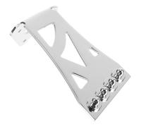 Healifty Banjo Metal Tailpiece 4-string Banjo Tailpiece Bridge with Chrome Finish Decorative Triangle Pattern Instrument Accessories for Folk Music