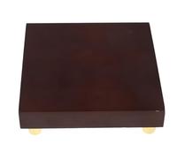 Healifty Base Stand Square with Wood, Stable Support Structure Brown for Rustic Wooden Pedestal Display Measuring 4.7x4.7x1.4 Inches Ornament Figure Bathroom or Event Décor
