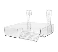 Healifty Basking Platform Hanging Wall Mount Adjustable Acrylic for Turtle Aquarium, Floating Sunbathing Platform and Ladder for Turtle Resting and Climbing Reptile