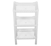 Healifty Bathroom Shelving Unit Floor Storage Rack 3-Tier Portable Organizer for Kitchen Bathroom Toiletry