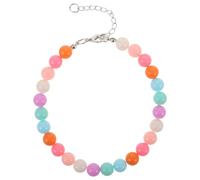 Healifty Beaded Dog Collar Necklace Adjustable 30-35Cm Size, Suitable for Small Female Dogs and Cats, Pet Jewelry for Birthday and Holiday Occasions