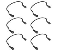 Healifty Billiard Table Pocket Bracket Kit Black Plastic Billiard Corner Bracket 6pcs with Stable Support and Easy Installation for Pool Table Replacement for Home and Bar Use