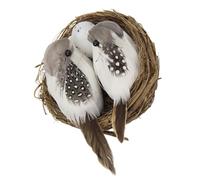 Healifty Bird Nest Model with Faux Eggs Plastic Material for Easter and Indoor Ornamental Use
