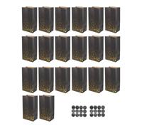 Healifty Black Kraft Paper Candy Packing Pouches with Safe Material and No Odour, Delicate Simple Design Paper Storage Bags for Gift Wrapping and Candy Packaging