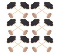 Healifty Blackboard Sign Message Board 20pcs Chalkboard Mini Small Cloud Shape Wood Material Erasable and Versatile Usage Memo Board for Kitchen and Event Decoration