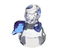 Healifty Blue Crystal Angel Figurine Decorative Glass Statue for Home and Office Table Guardian Angel Sculpture Ornament Symbolizing Love and Blessings and Christmas Decor