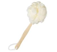 Healifty Body Scrubber for Shower with Wooden Long Handle Loofah, Body Shower Brush Back Scrubber, Loofah Sponge for Use in Shower and Bath, Exfoliate Dead Skin for Women, Men, Seniors