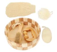 Healifty Body Scrubber Kit and Foot Cleaning Set, 5pcs Bathing Tools with Pumice Stone for Exfoliating and Skin Care, Suitable for Shower and Spa Use