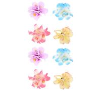 Healifty Bohemian Flower Hair Clips Lightweight Artificial Orchid Hairpins in Blue Purple Pink Tropical Hawaiian Style Floral Accessories for Women Beach Party Wedding Vacation