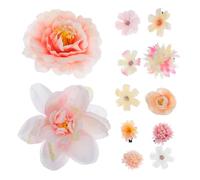 Healifty Bohemian Flower Hair Clips Versatile Styling 12pcs with Vibrant Design for Women and Lightweight Cloth Hair Barrettes Easy Outfit Pairing for Weddings and Dates