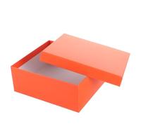 Healifty Box for Presents Orange 20X18X8Cm Paper Storage Box, Versatile Wrapping Container for Wedding and Party Favour