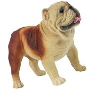 Healifty Boys and Girls Realistic Dog Model Toy Sleeping Bulldog Figurine Decorative Dog Statue 100% Safe PVC for Educational Play and Home Decor
