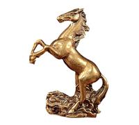 Healifty Brass Zodiac Horse Statue Feng Shui Ornament for Home Desk Decor Solid Miniature Running Horse Figurine Symbolizing Success and Fortune