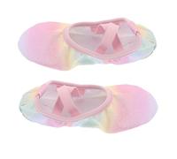 Healifty Breathable Girl Ballet Shoes Soft Sole Ballet Slippers for Dance Practice Anti-Slip Flats for Gymnastics Yoga Training Comfortable Ventilated Design Pink