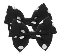 Healifty Bridal Shoe Clips Bowknot Polka Dot High Heel Clips for Pumps Heels, 1 Pair Black Large Dot Shoe Buckle Decoration Accessories for Wedding