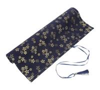 Healifty Brush Pen Roll Case for Easy to Carry and Use Art Supplies Storage Cloth Large-Capacity Blue with Bind Strap for Calligraphy Brush Pens