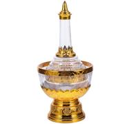 Healifty Buddha Offering Cup Plastic Decorative Bottle Golden