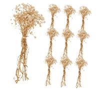 Healifty Bundles Natural Dried Babys Breath Flowers for Home Decor Wedding Table Arrangement Realistic Gypsophila Faux Bouquet Fresh Neutral Tones Small Stems