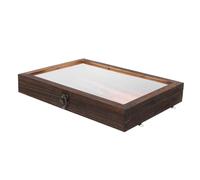 Healifty Butterflies Display Case Dustproof Specimen Box with Transparent Lid High-grade Wood Acrylic Storage for Insects Dried Flowers Jewelry Collectibles Lockable Vintage Style Wall