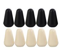 Healifty Button Caps Black Replacement Lids 10pcs for Electric Guitar toggle Tips Suitable for 5-level Guitar Controls