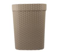 Healifty Capacity Imitation Rattan Trash Can for Household Waste and Office Use Nordic Style Waste Container with Retro Design and Wide Opening for Easy Disposal