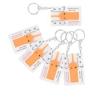 Healifty Car Tire Tread Depth Measuring Tool Set 5Pcs Yellow Plastic Gauge for Vehicle Safety and Performance Monitoring