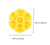 Healifty Cartoon Silicone Cake Mold for Steamed Rice Cakes and Cookies Food Grade Non Toxic Baking Tool Heat Yellow for Snacks and DIY Desserts