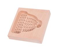 Healifty Carved Wooden Christmas Hat Cookie Mold Nonstick Biscuit Embossing Stamp for DIY Holiday Baking Versatile Festive Baking Tool Family and Friends