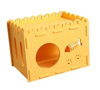Healifty Cat Scratching Post Felt Cat House Indoor Square Design for Home for Kitten Puppy