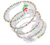 Healifty Cat Self-happy Tunnels for Cat Resistant to Pull and Bite Steel Wire and Cloth with Hanging Mice and Plumes Interactive Tunnel for Killing Time Random Color