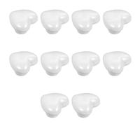 Healifty Ceramic Cabinet Pulls Drawer Handle Knobs White 10pcs Heart Shape