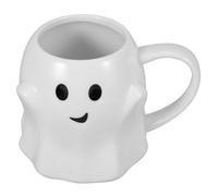 Healifty Ceramic Coffee Mug with Ghost Design 350ml Capacity White Cartoon Style Practical and Decorative Breakfast Cup for Creative Work and Artwork Displays