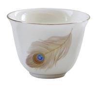 Healifty Ceramic Kung Fu Tea Cup White Simple Elegant Teacup