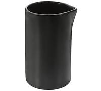 Healifty Ceramic Mini Milk Jug Matte Black Pouring Pitcher for Coffee and Sauce Serving Sturdy Easy to Hold Creamer with Large Handle Non Deformable Kitchen Pouring Container for Hot