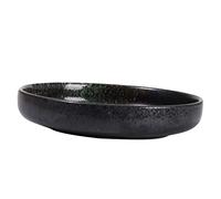 Healifty Ceramic Round Dinner Plate High Grade Serving Tray for Pasta Steak and Salad for Home Use and Events Easy to Clean and Red and Green Design