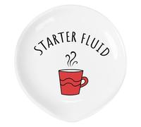 Healifty Ceramic Spoon Rest Multi-Function Utensil Rest 4.13x3.93x0.59inch Elegant Creative Design Easy to Wash Home Accessory Kitchen Table Decor Random Style