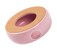 Healifty Ceramic Tea Warmer with Glass Base Purple Teapot Heater for Household Tea Accessories Candle Stand for Keeping Warm