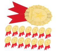 Healifty Certificate Award Seal Stickers Diploma Excellence Decals European-style Paper and Ribbon Material Fade-resistant Easy Application Special Recognitions Graduation Ceremonies